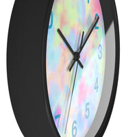 Boho Rainbow Blue Tie Dye Wall Clock! Perfect For Gifting! Free Shipping!!!