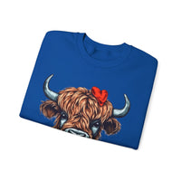 Valentines Day Highlander Cow Love Unisex Sweatshirt! Retro! Plus Sizes Available!