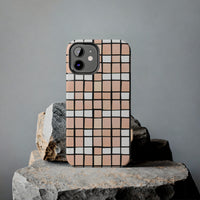 Pastel Pink Checkerboard Tough Phone Cases, Case-Mate!