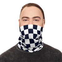 Black and White Plaid Lightweight Neck Gaiter! 4 Sizes Available! Free Shipping! UPF +50! Great For All Outdoor Sports!