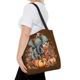 Autumn Pumpkins Elephant Fall Vibes Tote Bag!
