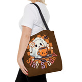 Stay Spooky Happy Little Ghost Halloween Fall Vibes Tote Bag!