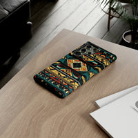 Black Aztec Tough Cases! Cellphone Cases! Multiple Sizes Available! Apple iPhone, Samsung Galaxy, and Google Pixel devices!