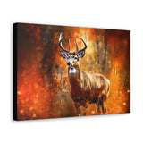 Western Mountain Deer Scenery in Oranges and Browns Canvas Gallery Wraps!