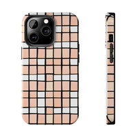 Pastel Pink Checkerboard Tough Phone Cases, Case-Mate!
