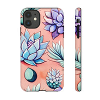 Pastel Pink and Purple Little Succulent Plants Phone Cases! New!!! Over 40 Phone Sizes To Choose From! Free Shipping!!!