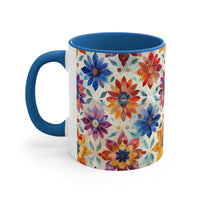 Boho Watercolor Star Accent Coffee Mug, 11oz! Free Shipping! Great For Gifting! Lead and BPA Free!