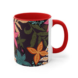 Boho Plum Florals Accent Coffee Mug, 11oz! Free Shipping! Great For Gifting! Lead and BPA Free!