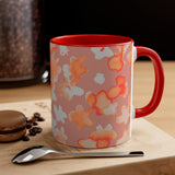 Boho Orange Florals Accent Coffee Mug, 11oz! Free Shipping! Great For Gifting! Lead and BPA Free!