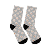 Grey Daisy Unisex Eco Friendly Recycled Poly Socks!!! Free Shipping!!! 58% Recycled Materials!