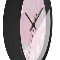 Boho Paint Washed Pink Print Wall Clock! Perfect For Gifting! Free Shipping!!! 3 Colors Available!