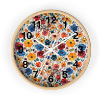 Boho Floral Cream Print Wall Clock! Perfect For Gifting! Free Shipping!!! 3 Colors Available!