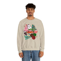 1 Christmas is in the Air Retro Medley Unisex Heavy Blend Crewneck Sweatshirt! Winter Vibes!