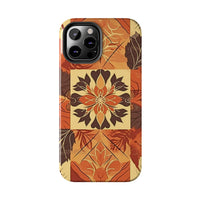 Reddish Orange Star Flower Fall Vibes Tough Phone Cases!