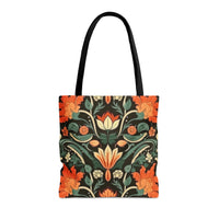 Orange Blossoms Florals Fall Vibes Tote Bag