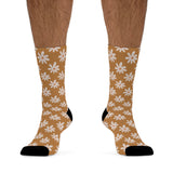 Cream Daisy Unisex Eco Friendly Recycled Poly Socks!!! Free Shipping!!! 58% Recycled Materials!