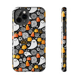 Spider Webs and Candy Corn Little Ghost Halloween Tough Phone Cases! Fall Vibes!