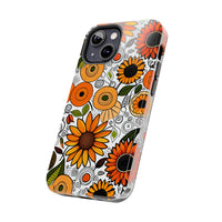 Sunflowers and Daisies Retro Fall Vibes Tough Phone Cases!