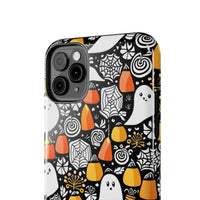 Spider Webs and Candy Corn Little Ghost Halloween Tough Phone Cases! Fall Vibes!