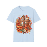 Autumn Wooden Cross Trunker Treat Halloween Unisex Graphic Tee! Fall Vibes!