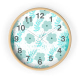 Boho Vintage Distressed Floral Aqua Blue Wall Clock! Perfect For Gifting! Free Shipping!!! 3 Colors Available!