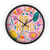 Retro Be Kind Pink Print Wall Clock! Perfect For Gifting! Free Shipping!!! 3 Colors Available!