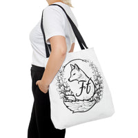 Crisp White Branded Freckled Fox Company 2024 Merch Tote Bag! Merch