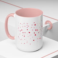 Disco Fox I Love You Valentines Day Accent Coffee Mug (11, 15oz)! Free Shipping! Microwave and Dishwasher Safe! BPA Free