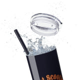 Boot Scootin Spooky Retro Ghost Printed Skinny Tumbler with Straw, 20oz! Multiple Colors! Halloween!