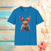 Easter Bunny With Glasses Unisex Graphic Tees! Spring Vibes! All New Heather Colors!!! Free Shipping!!!