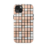 Pastel Pink Checkerboard Tough Phone Cases, Case-Mate!