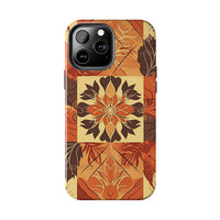 Reddish Orange Star Flower Fall Vibes Tough Phone Cases!