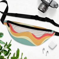 Geo Waves Retro Unisex Fanny Pack! Free Shipping! One Size Fits Most!