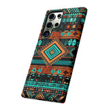 Turquoise Aztec Tough Cases! Cellphone Cases! Multiple Sizes Available! Apple iPhone, Samsung Galaxy, and Google Pixel devices!