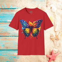 Spring Rainbow Butterfly Unisex Graphic Tees! Spring Vibes! All New Heather Colors!!! Free Shipping!!!