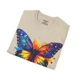 Spring Rainbow Butterfly Unisex Graphic Tees! Spring Vibes! All New Heather Colors!!! Free Shipping!!!