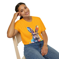 Easter Bunny Glasses With Eggs Unisex Graphic Tees! Spring Vibes! All New Heather Colors!!! Free Shipping!!!