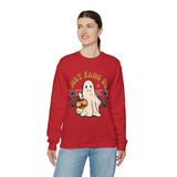 Just Fang On Retro Ghost Unisex Heavy Blend Crewneck Sweatshirt! Halloween! Fall Vibes!