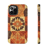 Reddish Orange Star Flower Fall Vibes Tough Phone Cases!