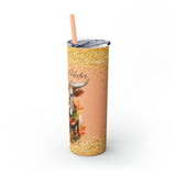 Not Today Heifer Highlander Cow Fall Vibes Skinny Tumbler with Straw, 20oz! Multiple Colors!