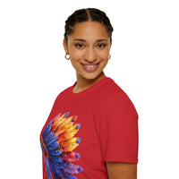 Indian Head Dress Colorful Rainbow Unisex Graphic Tees! Summer Vibes! All New Heather Colors!!! Free Shipping!!!