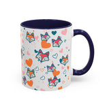 Coffee Mug - Fox Heart Medley Valentines Day Mug (11, 15oz)