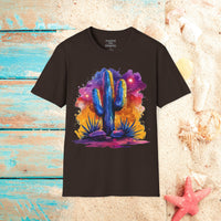 Cactus Colorful Rainbow Unisex Graphic Tees! Summer Vibes! All New Heather Colors!!! Free Shipping!!!