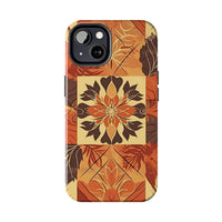 Reddish Orange Star Flower Fall Vibes Tough Phone Cases!