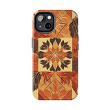 Reddish Orange Star Flower Fall Vibes Tough Phone Cases!