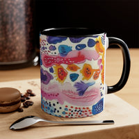 Abstract Watercolor Strokes Accent Coffee Mug, 11oz! Free Shipping! Great For Gifting! Lead and BPA Free!