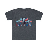 American Mama Elephant USA Independence Day Unisex Graphic Tees!