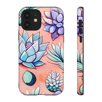 Pastel Pink and Purple Little Succulent Plants Phone Cases! New!!! Over 40 Phone Sizes To Choose From! Free Shipping!!!