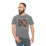 Wild Soul Red Bird Stamp Distressed Unisex Mineral Wash T-Shirt! New Colors! Free Shipping!!!
