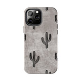 Grey Acid Wash Cactus Western Tough Phone Cases!